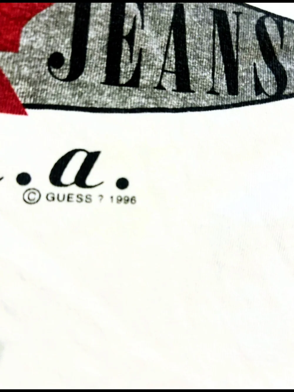 Vintage 1996 Guess ? Jeans USA T‑Shirt – Rare Original - Picture 4 of 4